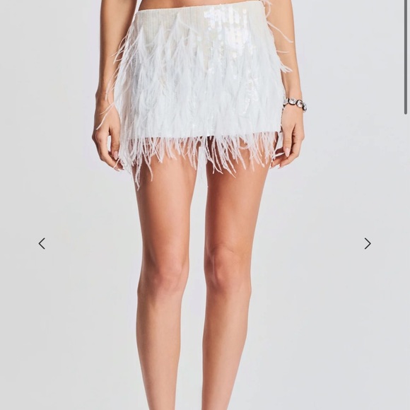 ATHANA SEQUIN FEATHER SKIRT RETROFETE
